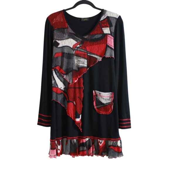 Goa Y2K Mesh Patchwork Overlay Mini Dress - Picture 2 of 16